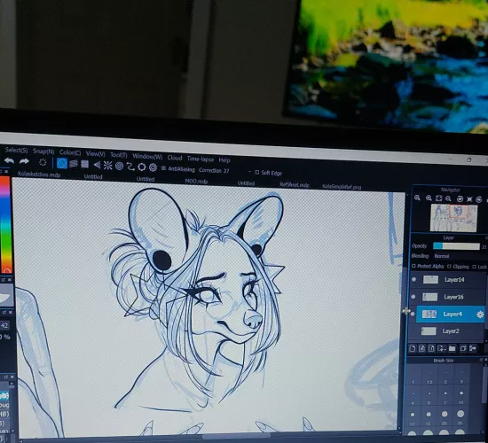 Glasses or no glasses? Working on a new ref sheet ☆