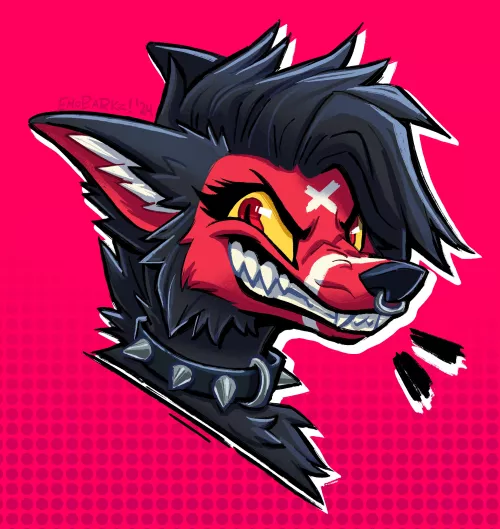 Headshot commission 🖤 grrrr >:3