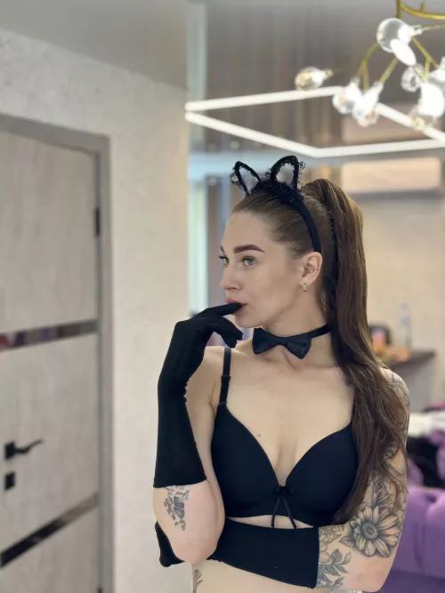 I'm sensual in my favorite lingerie