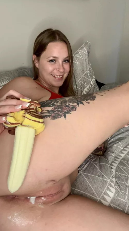 Look what that banana did to me 🍌 