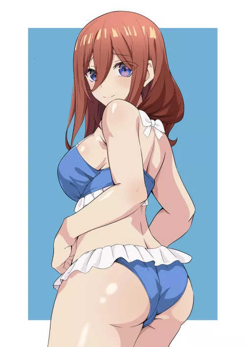 Miku Nakano Wearing Her Blue Swimsuit (Quintessential Quintuplets)