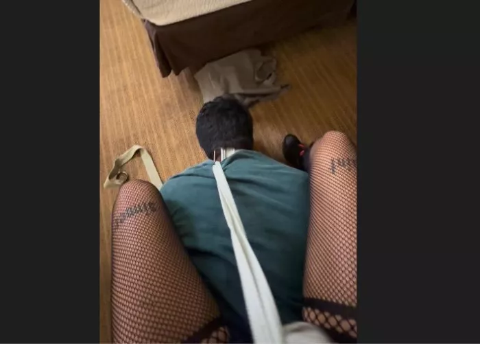 worshipping my boots while I ride like the pathetic domesticated pup he is