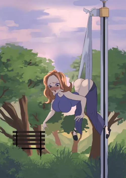 Fiona Dorothea Davenport getting a hanging wedgie.