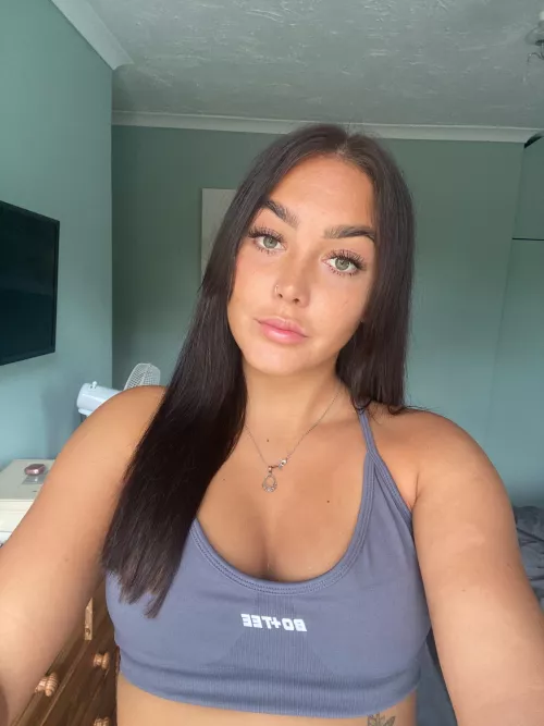 Just a cute selfie before sweating my ass off haha