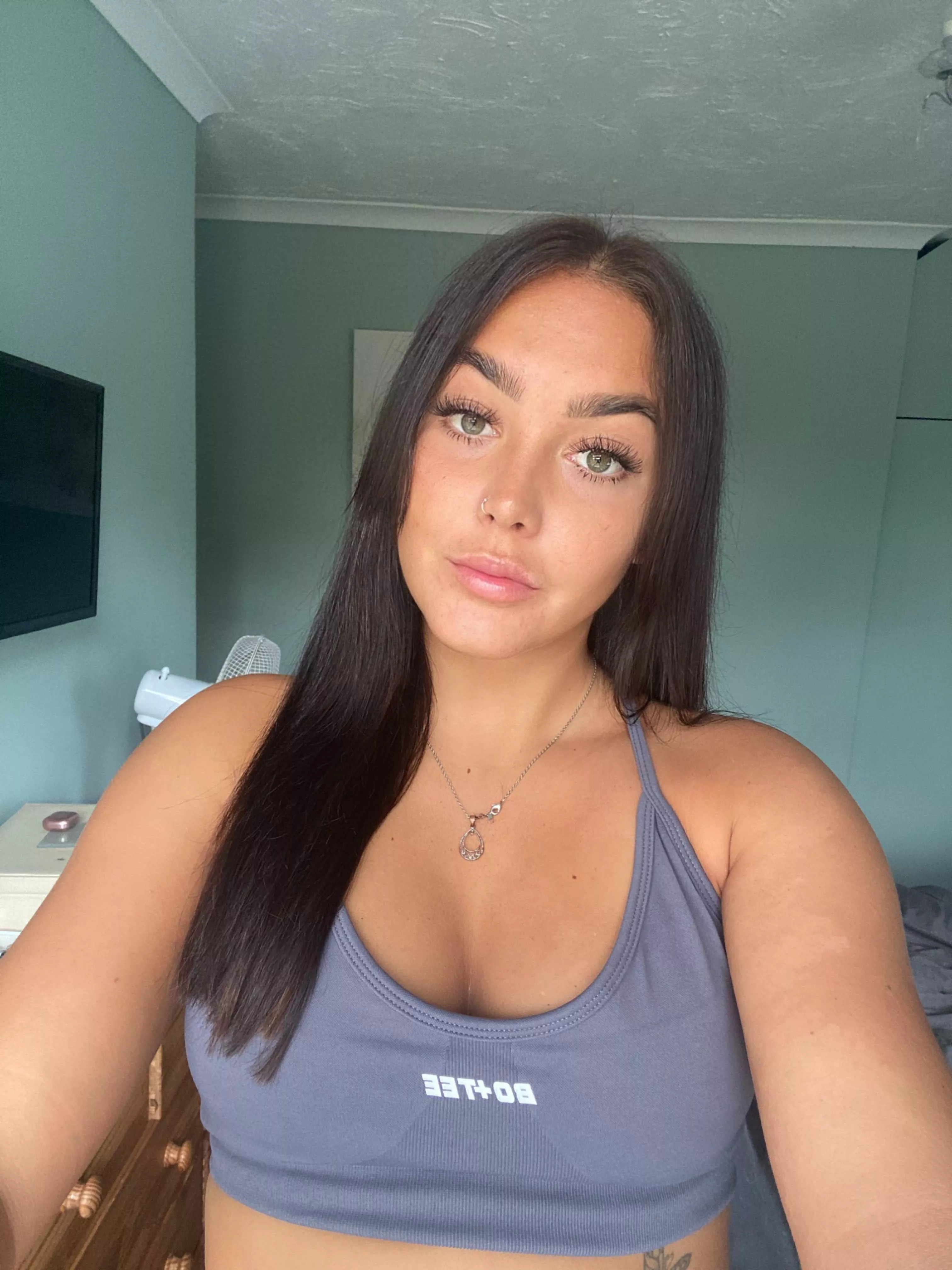 Just a cute selfie before sweating my ass off haha