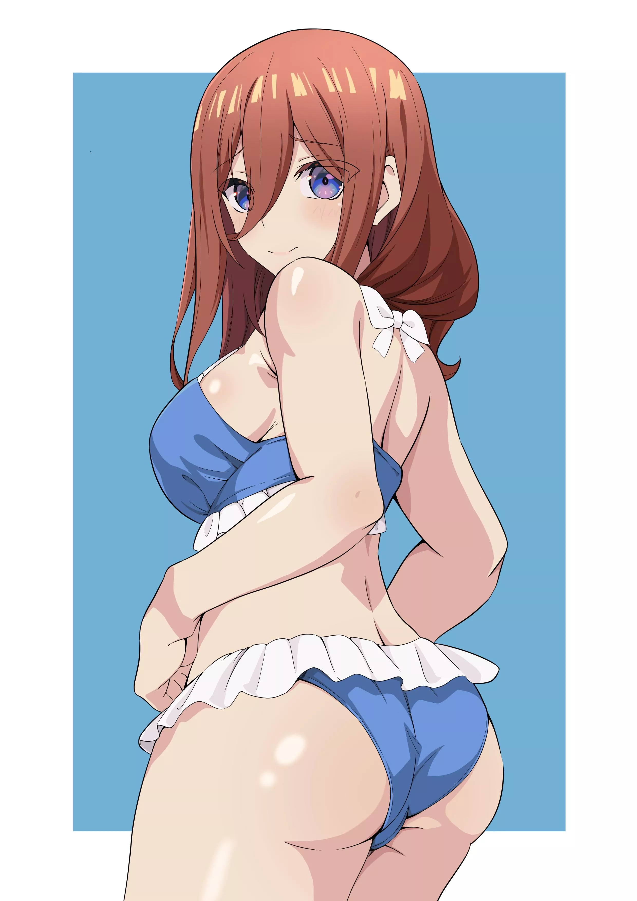 Miku Nakano Wearing Her Blue Swimsuit [The Quintessential Quintuplets]