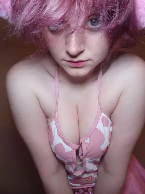 My breasts are down here