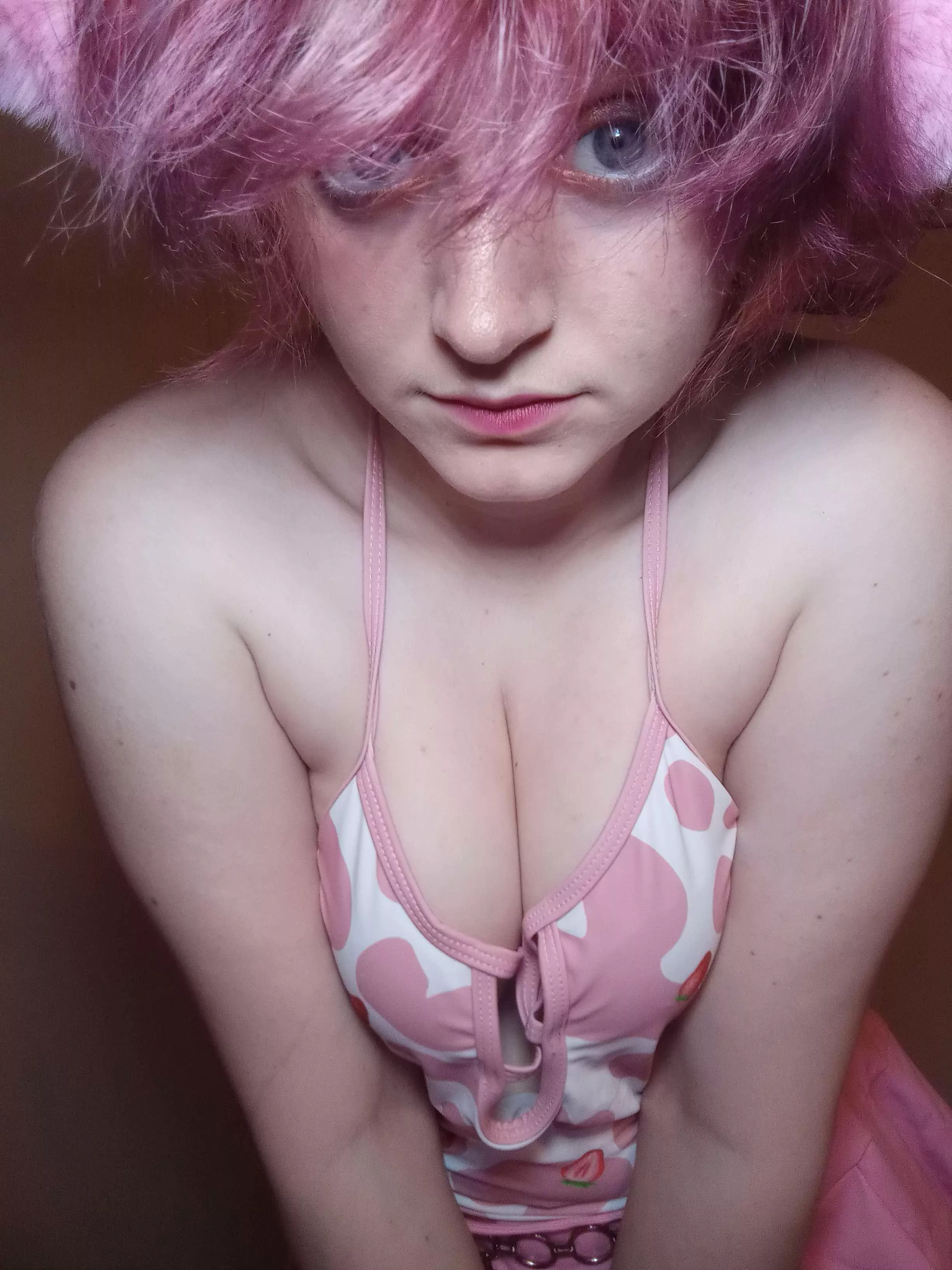 My breasts are down here