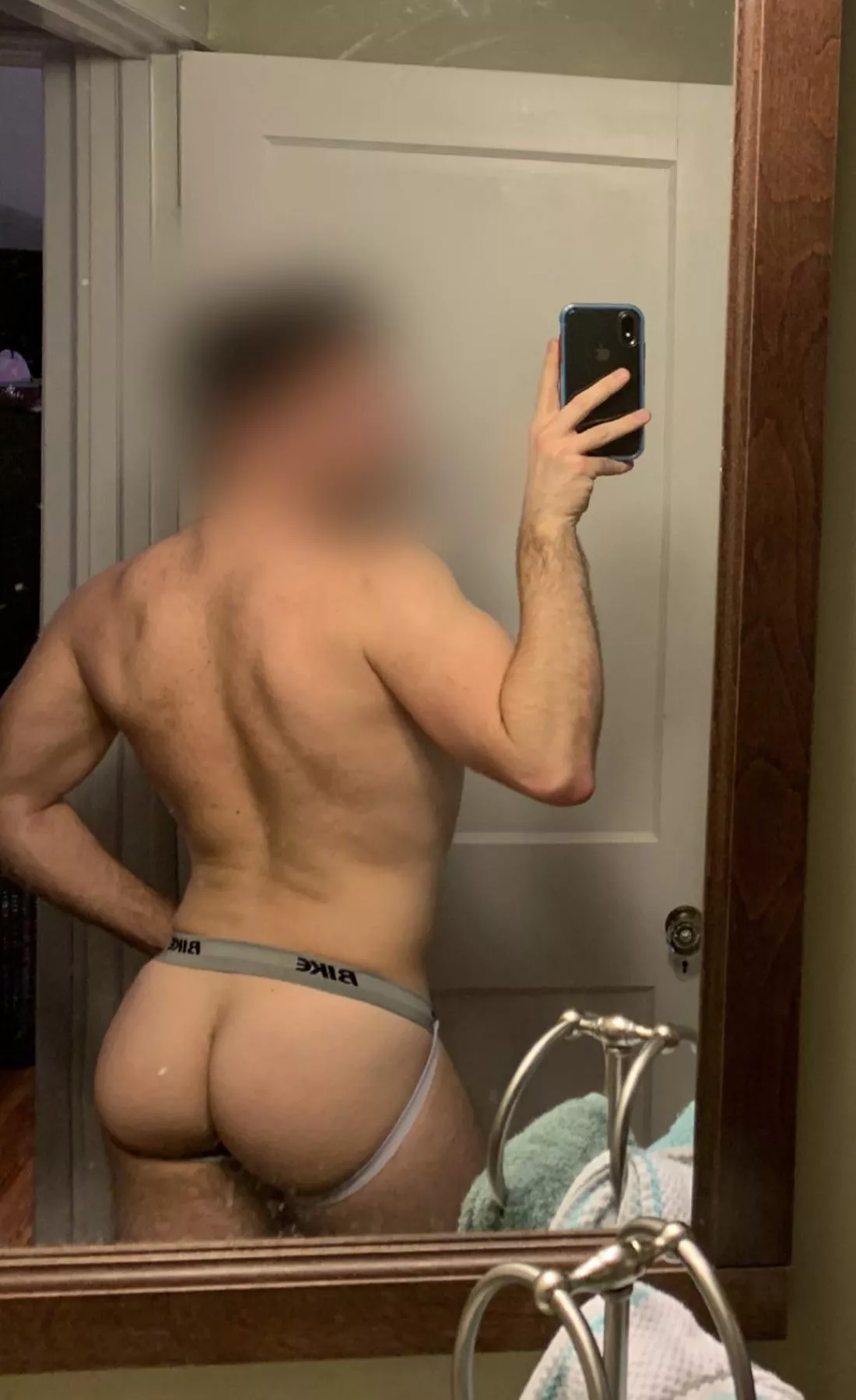 Post workout jock posing