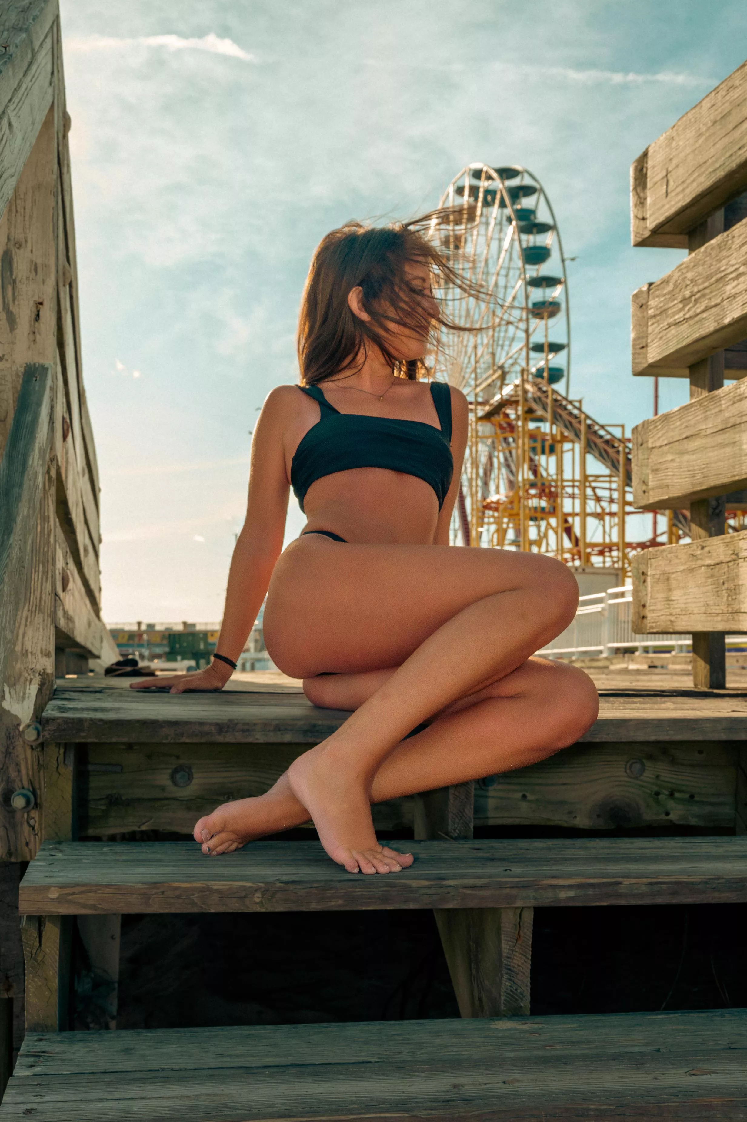 Relaxing on the boardwalk 