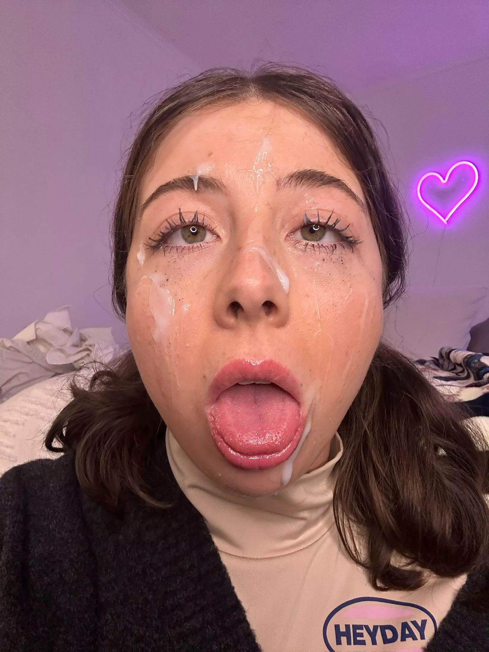 Should I lick it up or leave it for the neighbors to see
