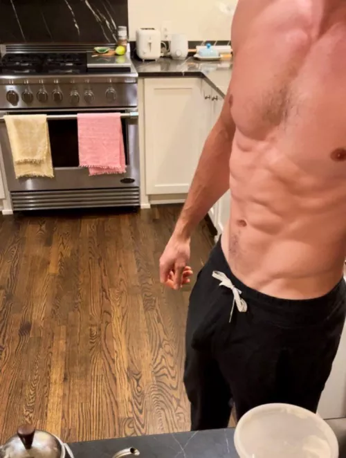 Baking is an underwear optional activity. 