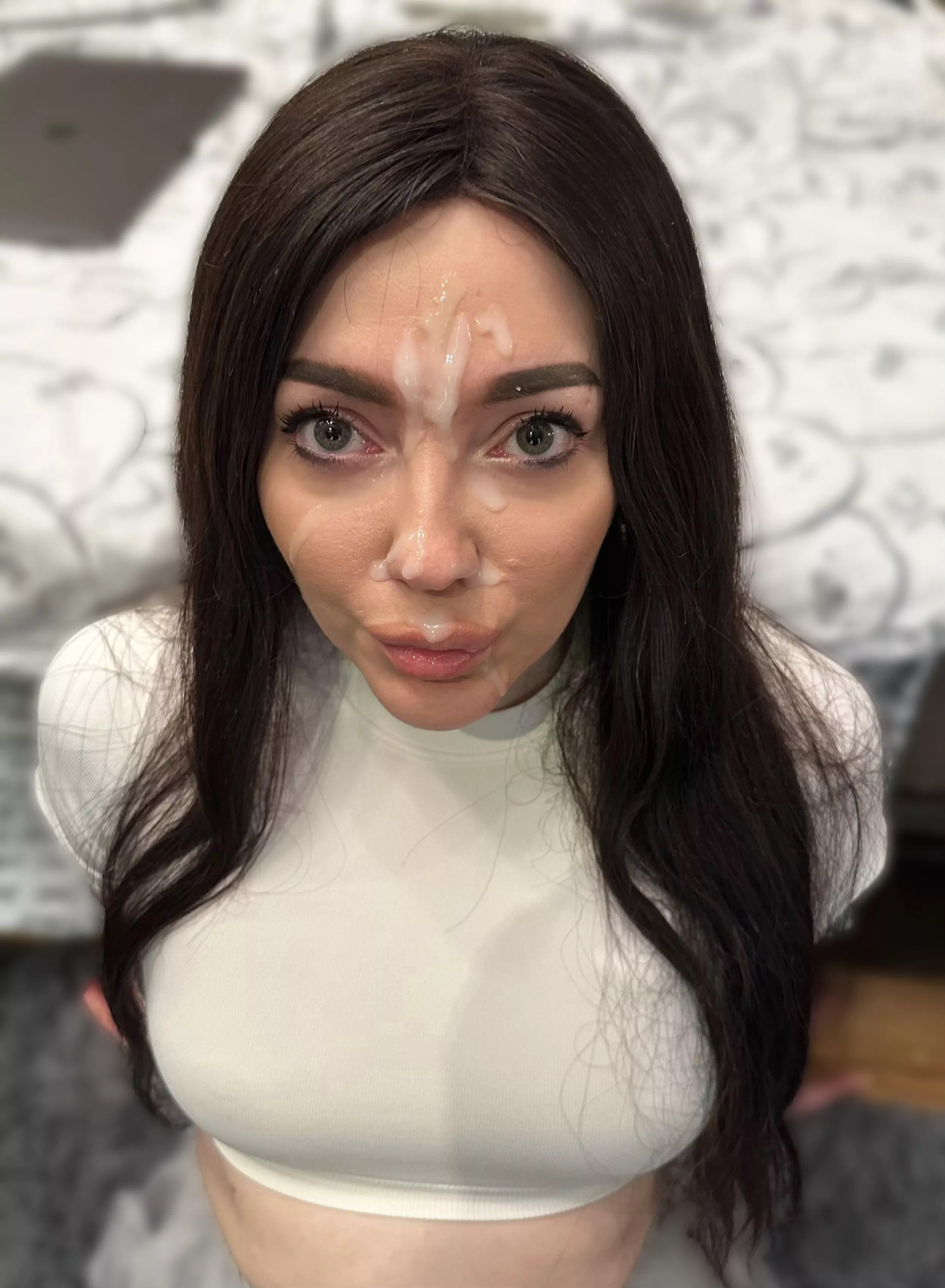 Face splashed little girl