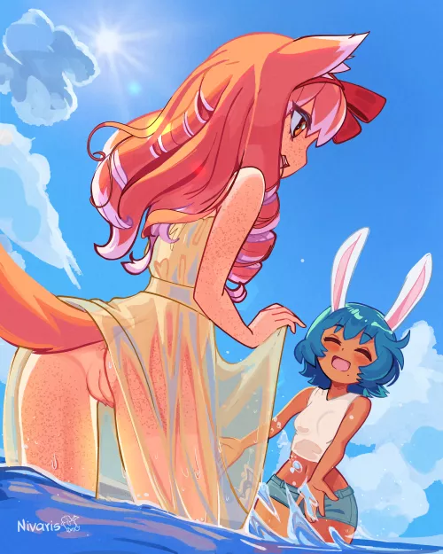 Seems the fox girl forgot something! (SunsetNiva)