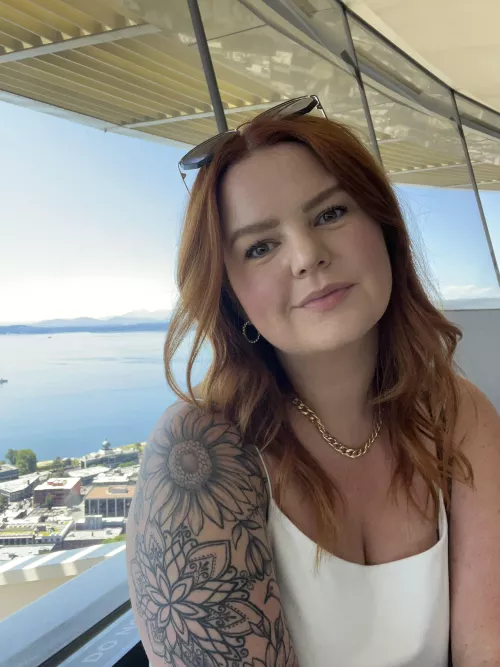 Up on the space needle 