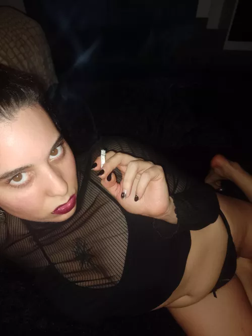 Cigarette or me? Or both?	