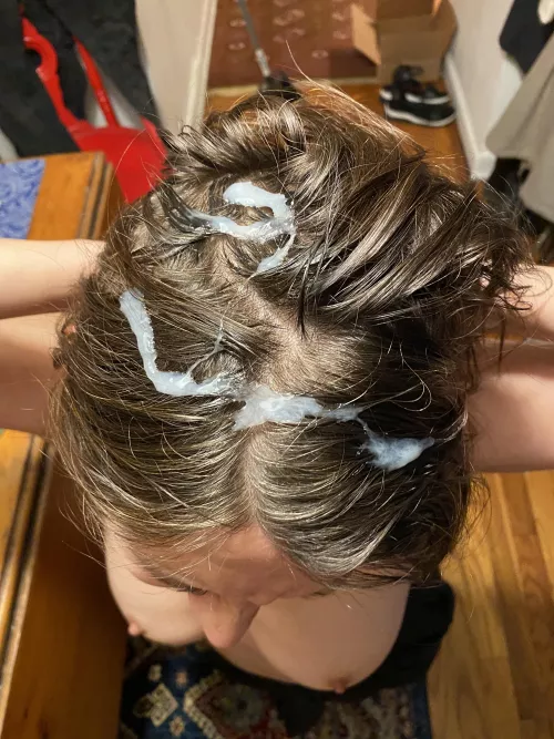 Cum in hair don’t care 🍆💦🙆🏻‍♀️