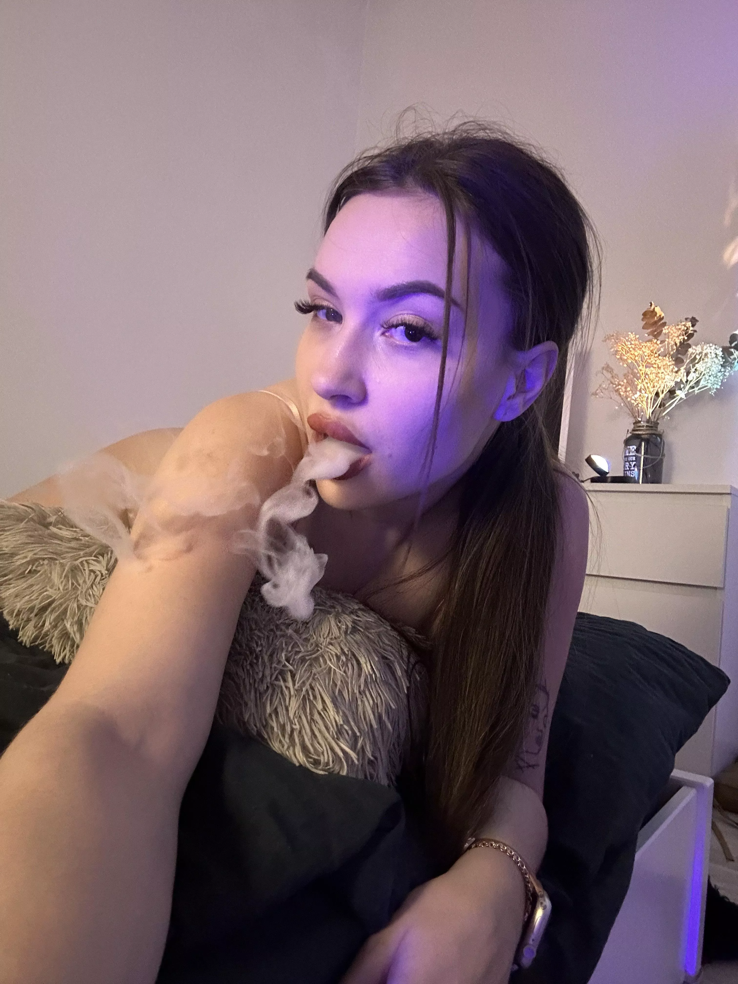 I love it when something white gets into my mouth