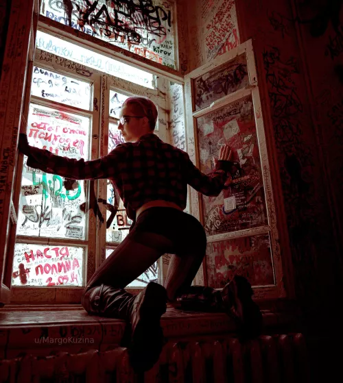 punk tomboy in graffiti light