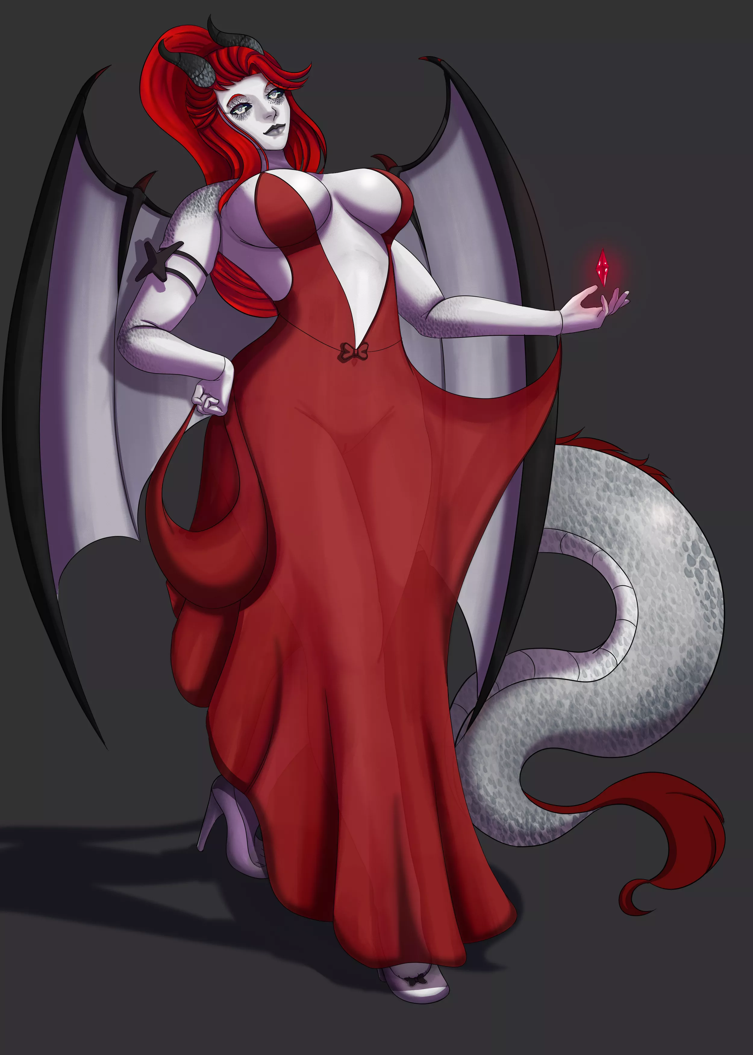 Rahu, Ruby dragon girl - Commission (@Kaokacique)