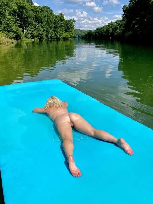 Boy + lily pad = 😊