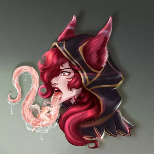 fanart that I make, xayah with the client's oc