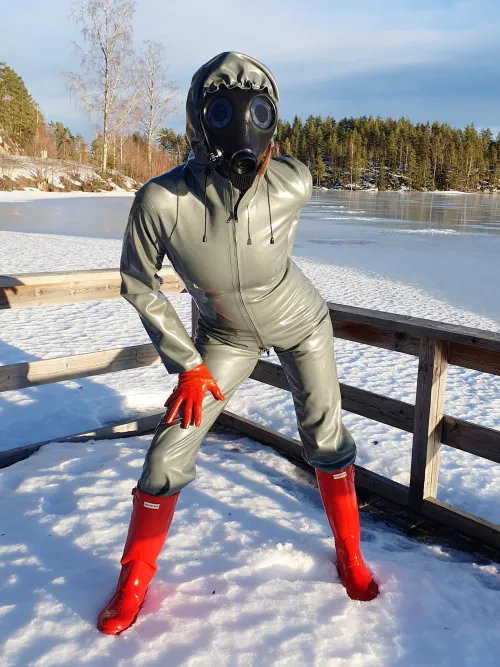 Full latex, out and about! 