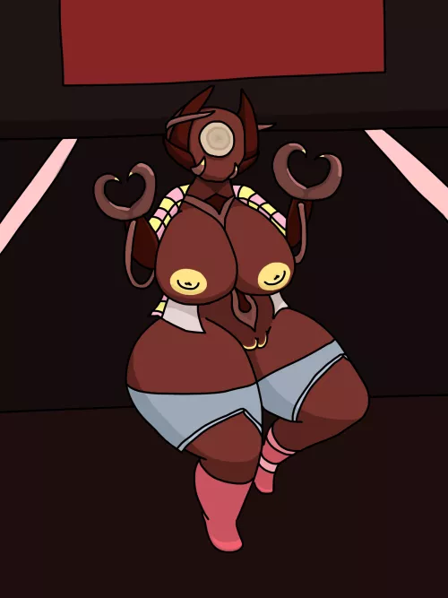 Genderbent Technocyte Coda Packet feeling a little more confident on stage after growing by 𝓞𝕣𝔡ｅŘ𝔰 όℱ 爪αⒼⓃ𝔦ᵗ𝓤𝓓έ (by me)