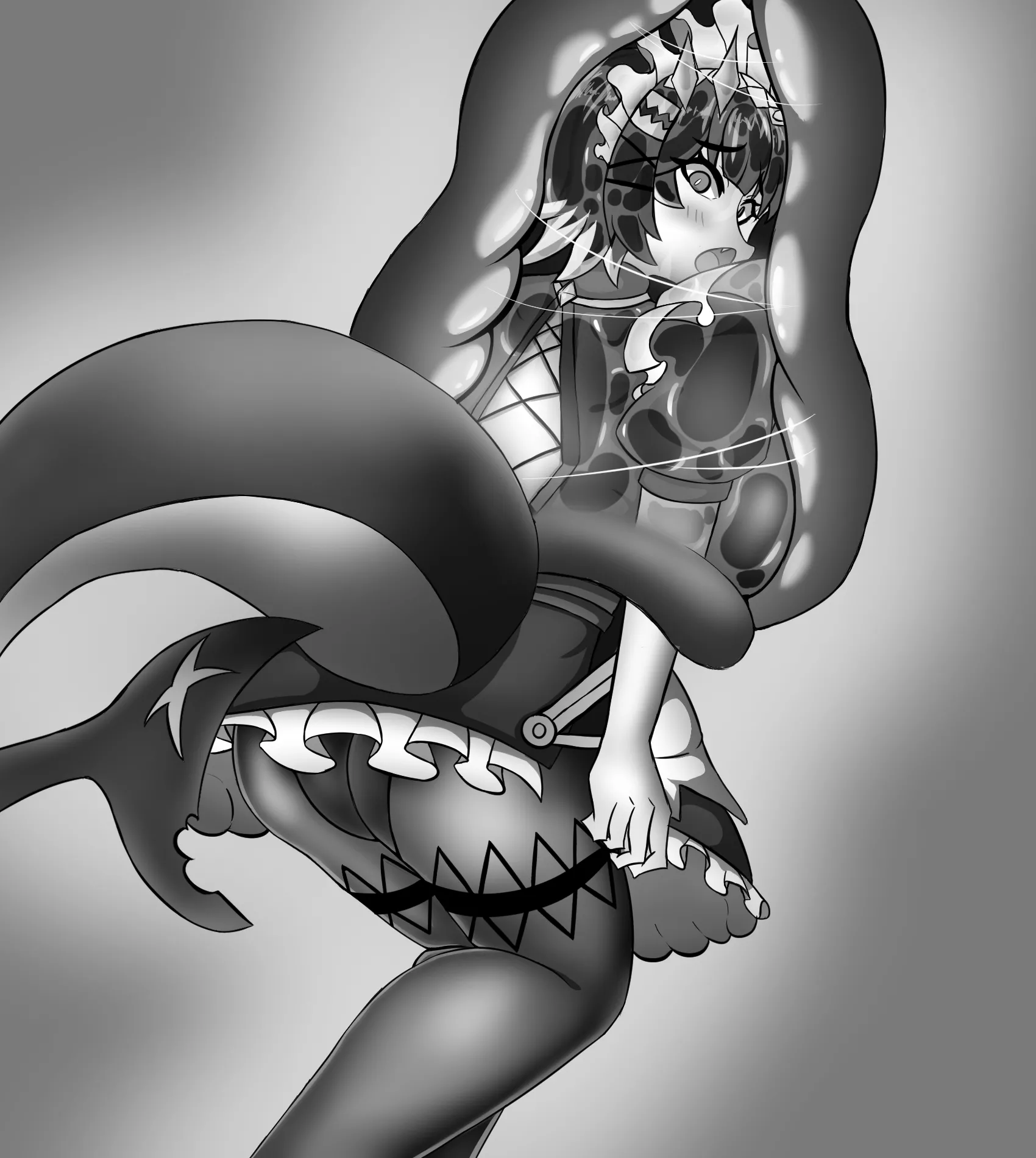 {image} I draw Ellen Joe [Art by Zen3] [Tail Vore]