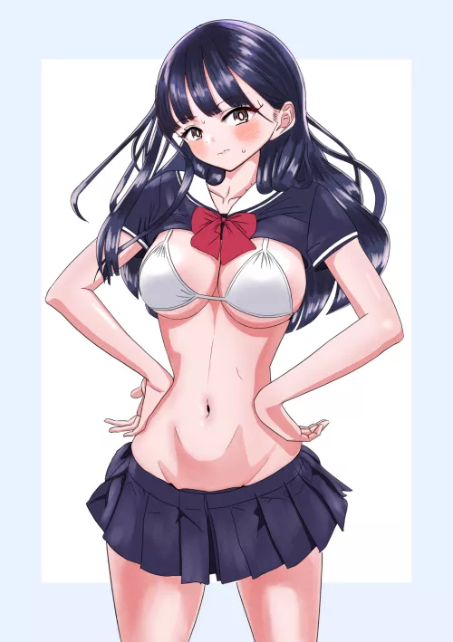 Anna Yamada Posing In Her Sailor Uniform [The Dangers In My Heart]