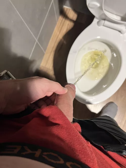 Quick pee break at work!