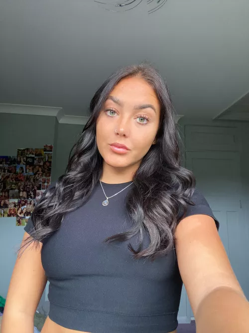 A black crop top feels sexy imo