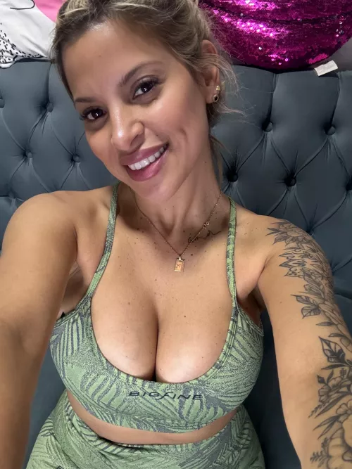 A sweaty workout at the gym is completed perfectly