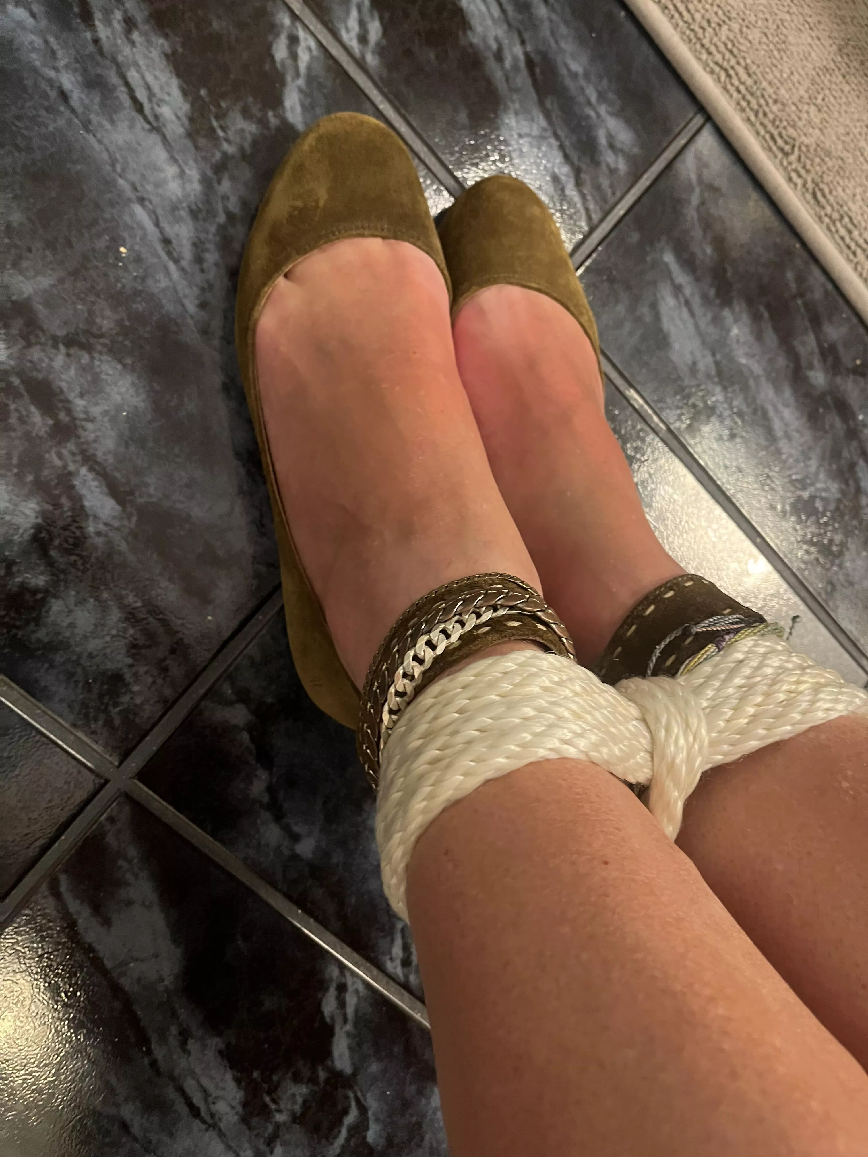 Ankles tied up tight…