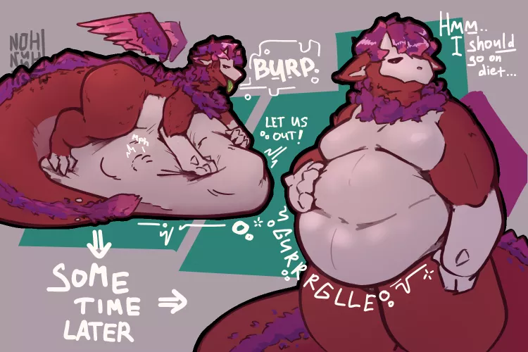 {Image} Multiple Prey Vore Big Belly Digestion Weight Gain (nohunuhnsfw)