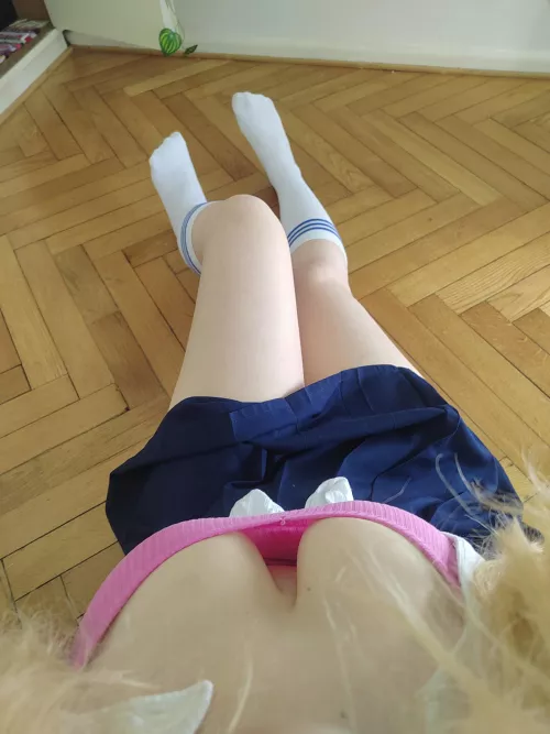 POV from a cute blonde with a wide neckline