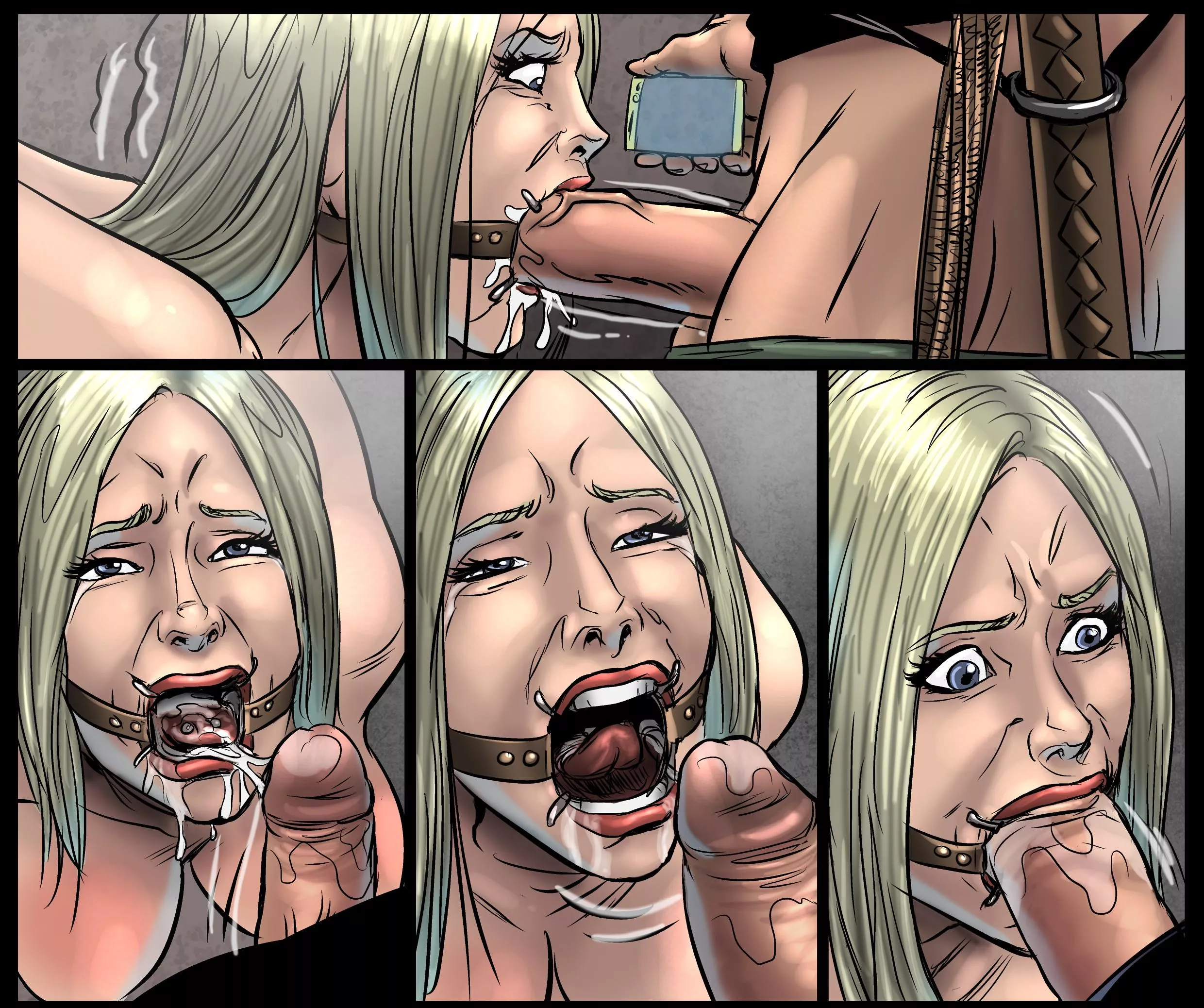 She can take it all (anyway she doesn't have too much option)