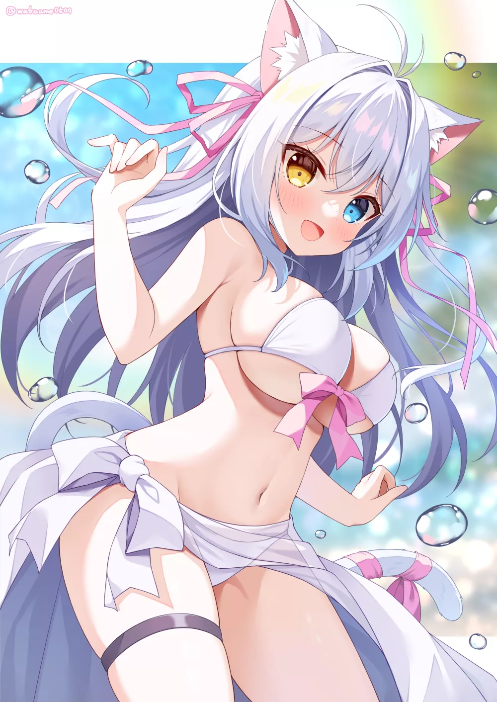 Aina [Mauve] in a side-tie bikini (wataame0507)