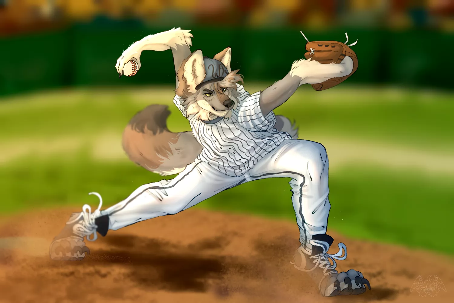 Artfight Attack for DeltaSyrup | Art by me ⚾️