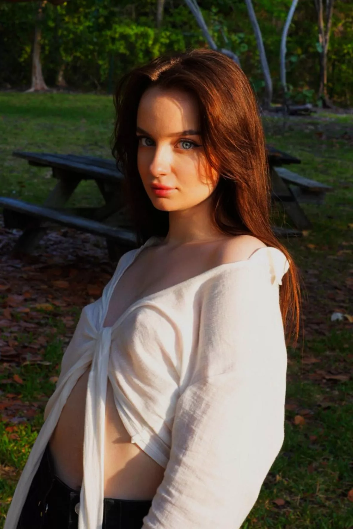 Braless morning walk invigorates better than any coffee