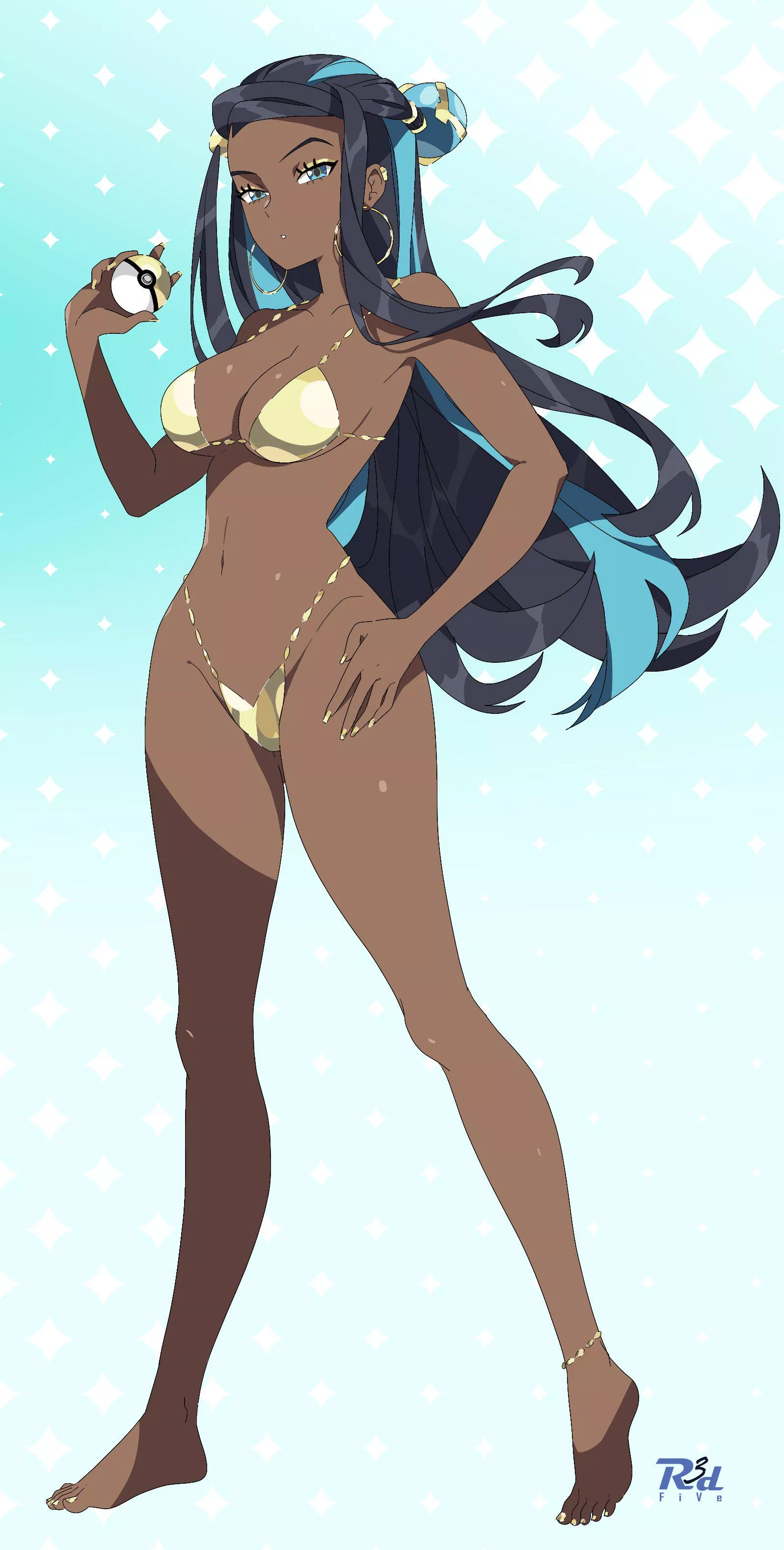 Gold Bikini Nessa [Pokemon]