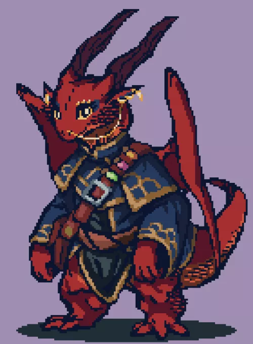 Hey, guys! this is my OC, she is a dragon and an alchemist, she spends most of her time in her ''lesser dragon'' form which is the one you are seeing, check me profile if you what to see her true dragon form (i already posted here tho). She doesn't 