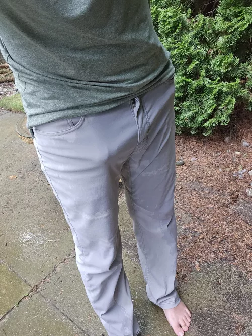 I was mowing when the rain started. What did the neighbors say?