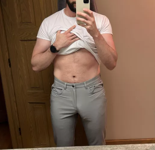 My partner insists I wear grey pants as often as possible 
