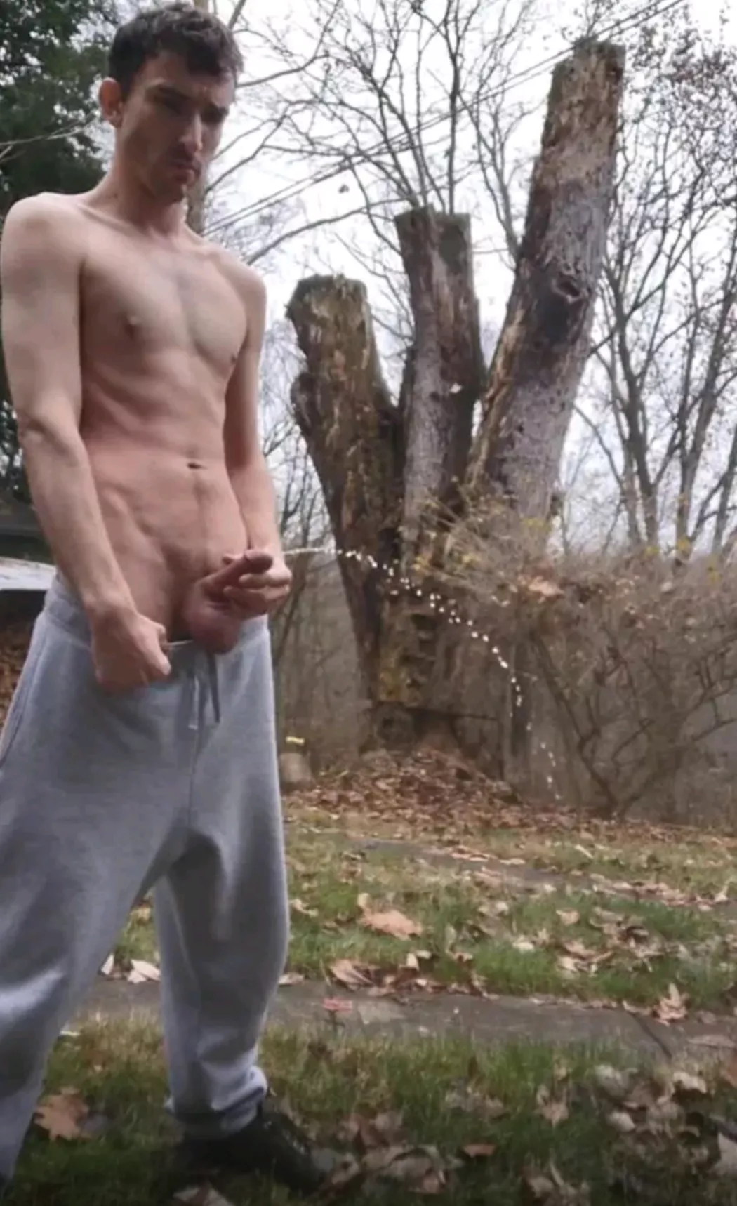 Pissing outside like a real man. Who wants some?