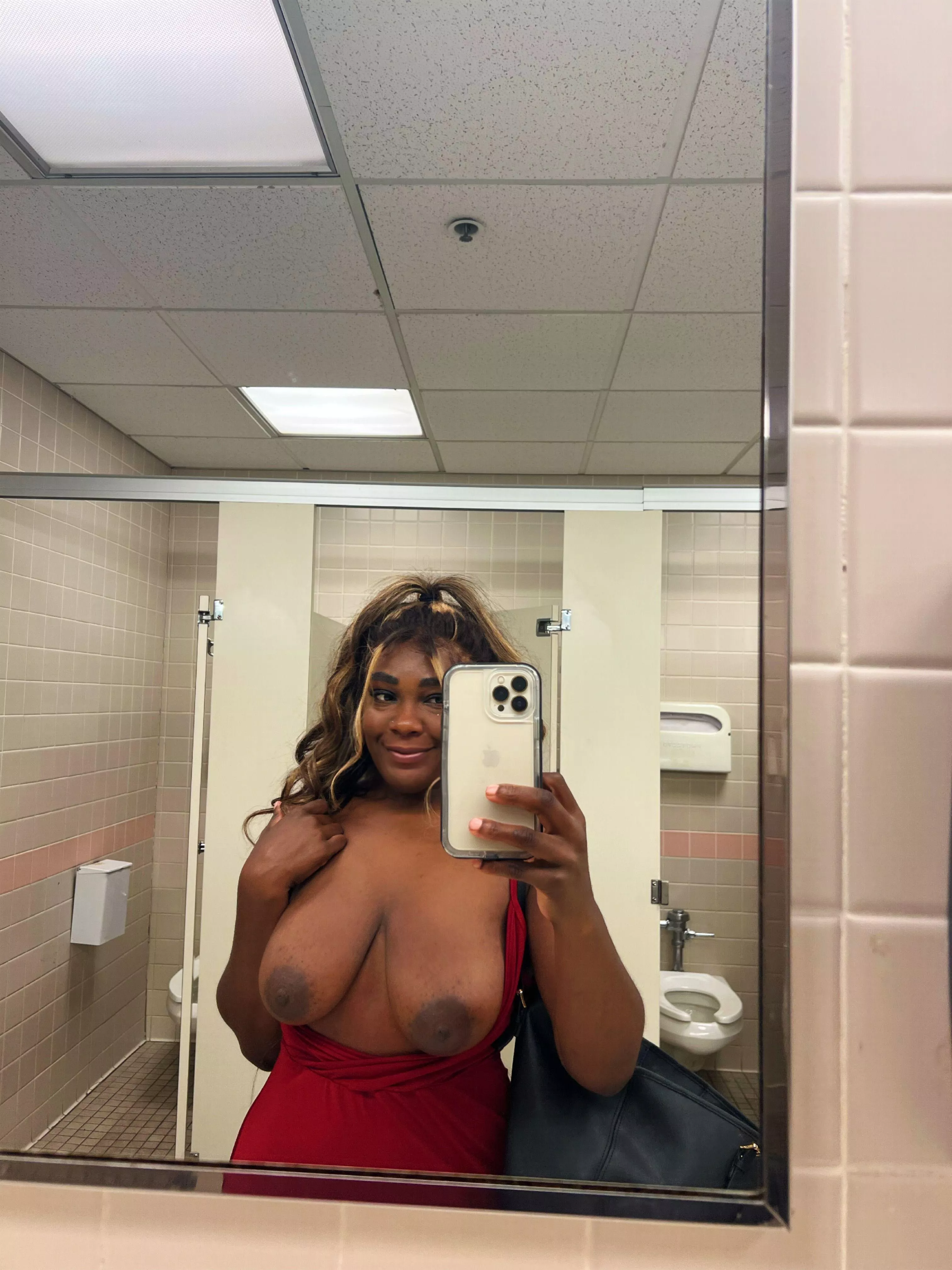 Trying to take a cute pic in the ladies' restroom