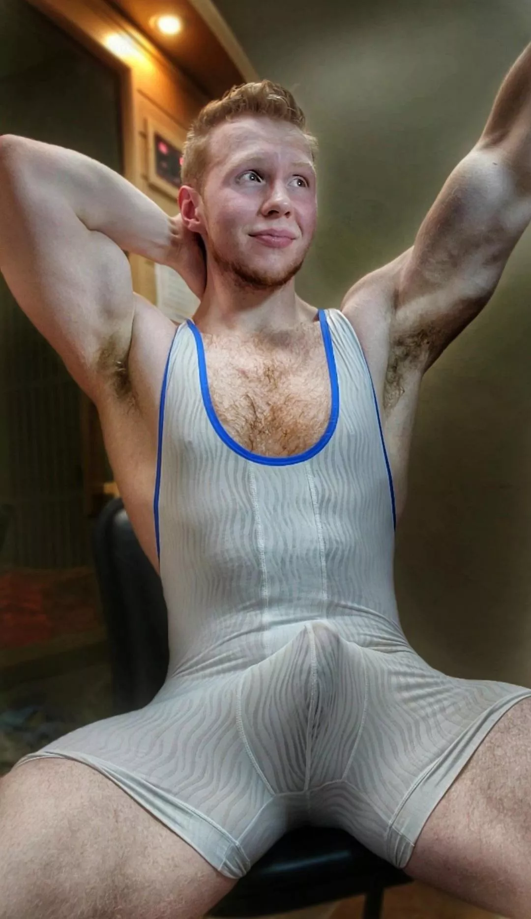 Wanna wrestle with me, I'm gonna try my hardest to pin you down and breed you though, still wanna try? 