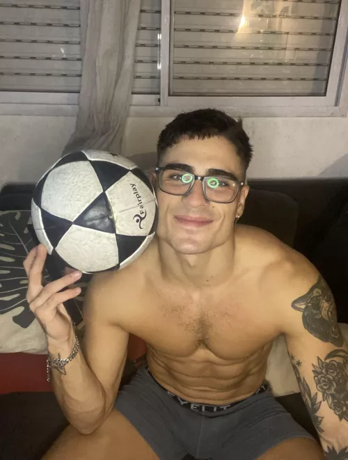 Who wants to see my balls? I mean, the soccer ball and my... Other assets