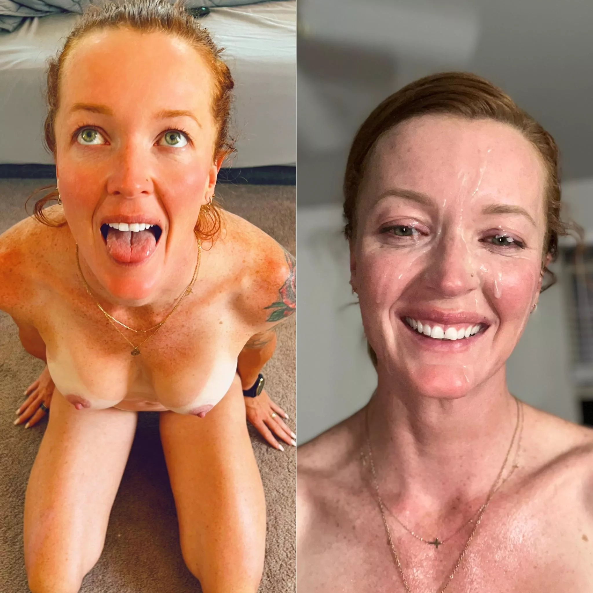 Before and after your cum. But always a cumslut. 
