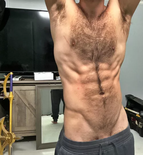 Baggy Sweatpants and the V go great together 